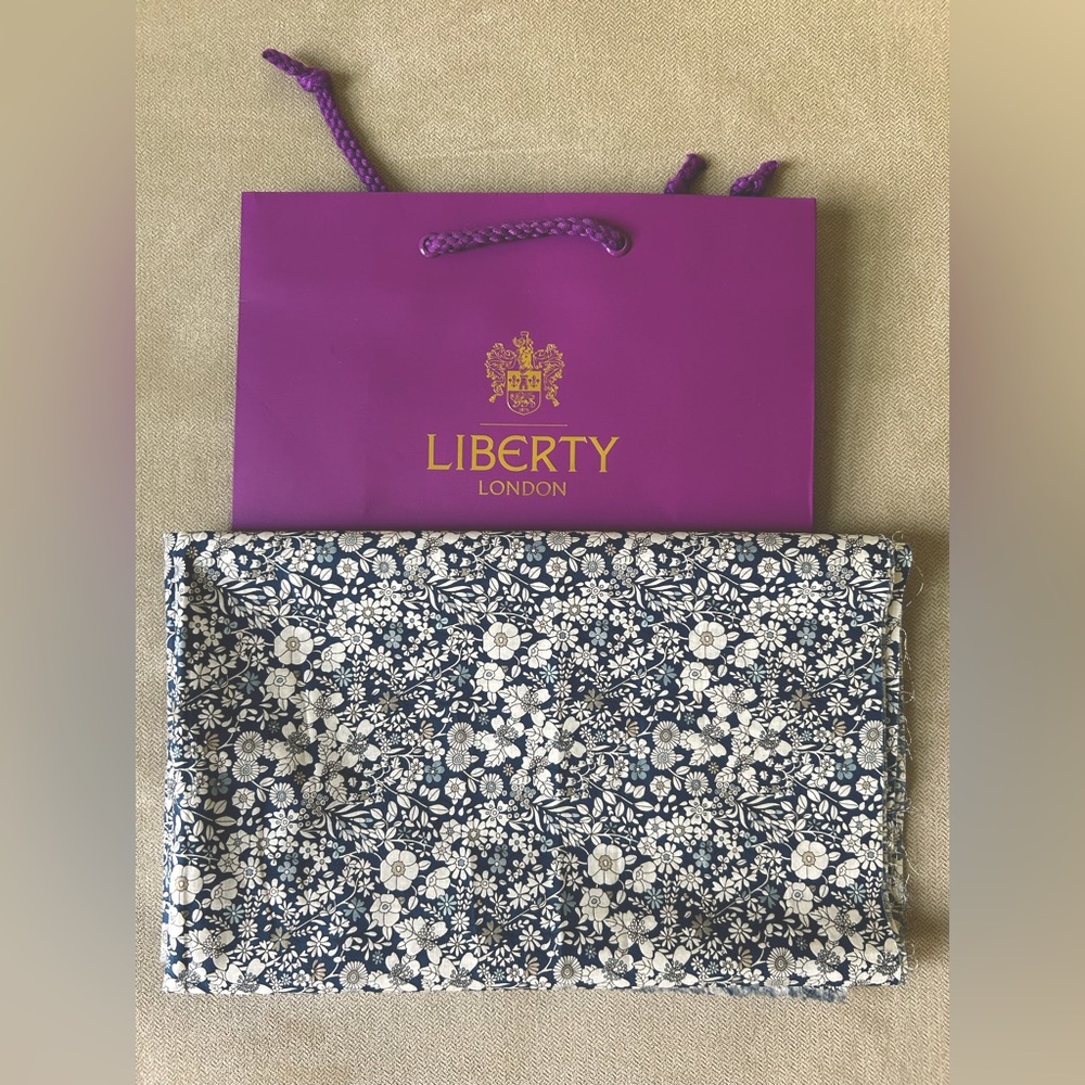 Liberty of London Cotton Emily Belle Fabric - Cobalt Blue 1/2 meter (20 inches)